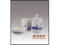陶瓷茶杯、煙灰缸、筆筒三件套，辦公用品三件套