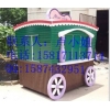 商業(yè)街售貨車，實(shí)木售賣車，廣場木制售賣亭