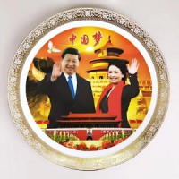 定制人物肖像陶瓷禮品紀念盤廠家