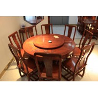 東陽(yáng)紅木家具雍王盛世圓臺(tái)大果紫檀